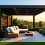 Aménager un jardin haut de gamme avec une pergola bioclimatique design